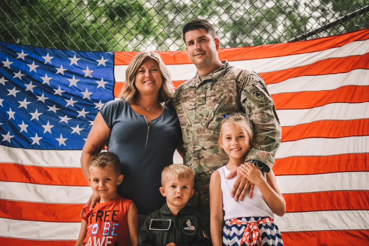 Military family together